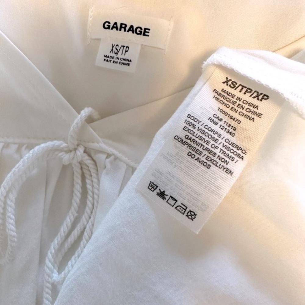 Garage White Boho Peasant Blouse | Lace Detail Bell Sleeves - Picture 11 of 11